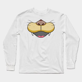 Big Cat Snout  - Face Mask Long Sleeve T-Shirt